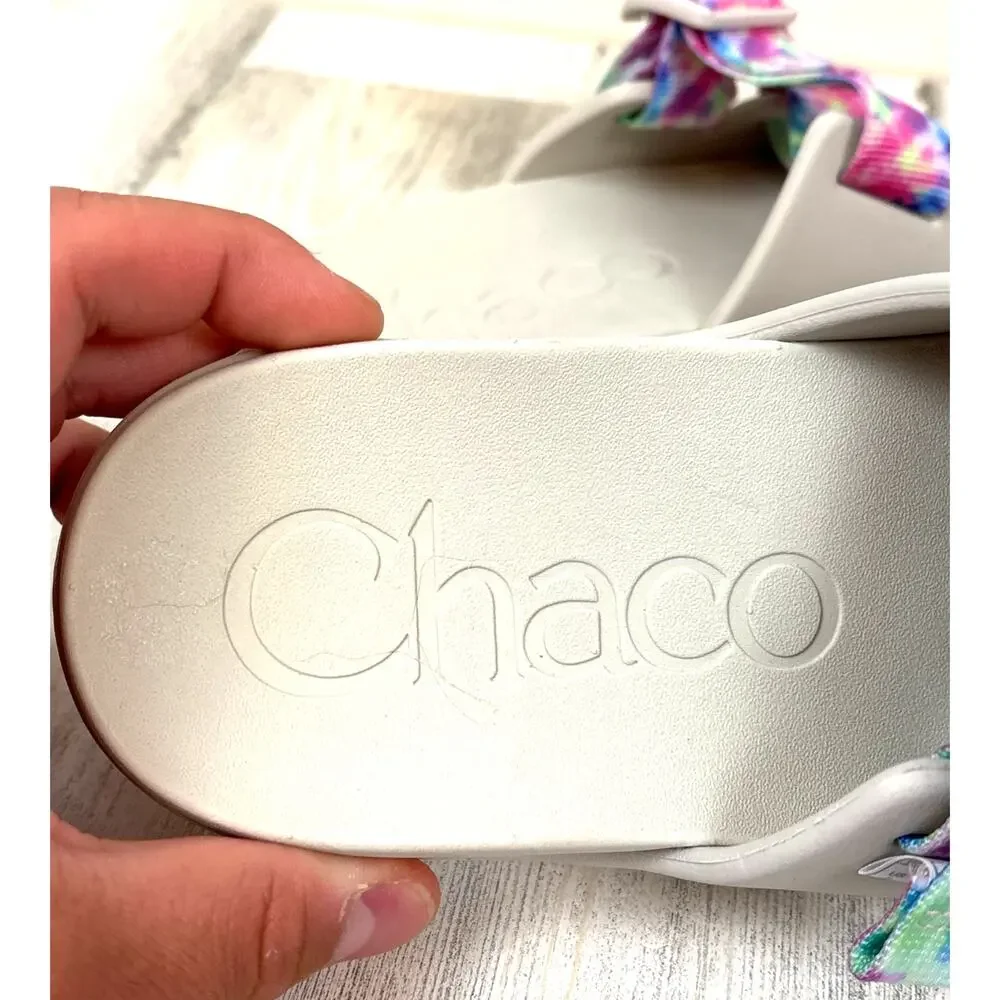 Chaco Womens 7 Tie Dye Multi Chillos Buckle Slip On Slide Sandals NEW